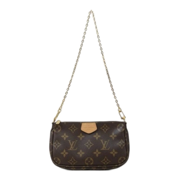 New Authentic LOUIS VUITTON LV Monogram Multiti Pochette Accessoire SMALL WCHAIN - Picture 2 of 14